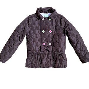 Gymboree Brown & Pink Puffy Jacket Peacoat M